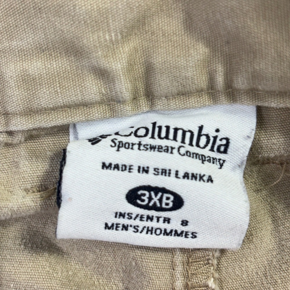 Columbia Mens Khaki Cotton Cargo Shorts 3XB Tan Hiking Utility‎ Outdoor - Picture 5 of 11